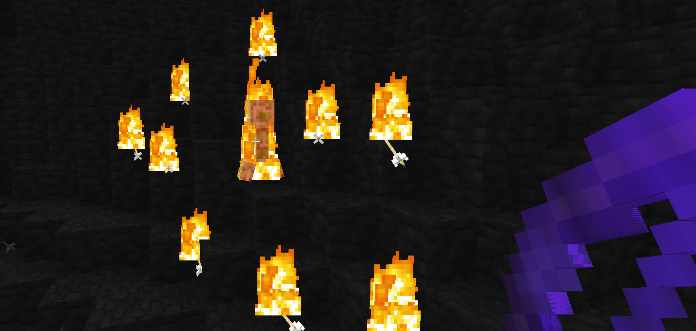 infinity enchantment and flame enchantment for bow in Minecraft